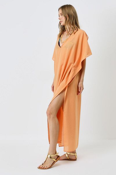 C&City Pareo-Strandkleid in Übergröße mit Melonenmuster – 22330