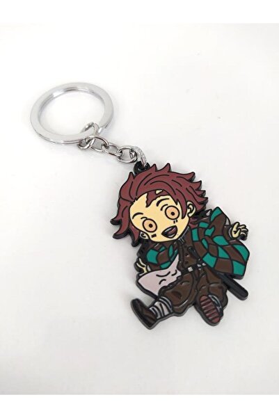 Hd Marketim سلسلة مفاتيح معدنية على شكل قاتل الشياطين تانجيرو كامادو