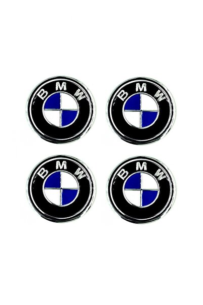 BsElektronik Bmw Jant Göbeği Göbek Arması Sticker 4'lü Set 55 Mm (5,5 CM GENİ...