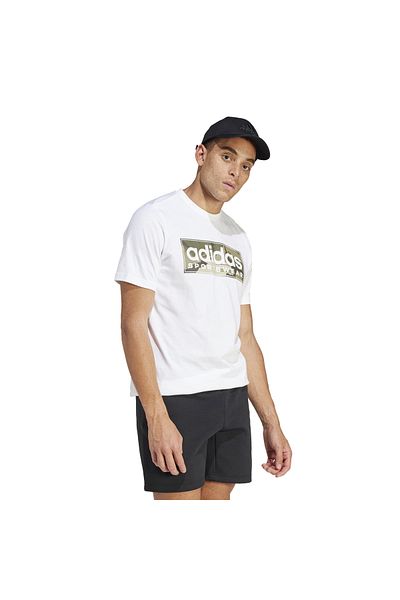 adidas تي شيرت رجالي أبيض M Camo G T 2 - In6473