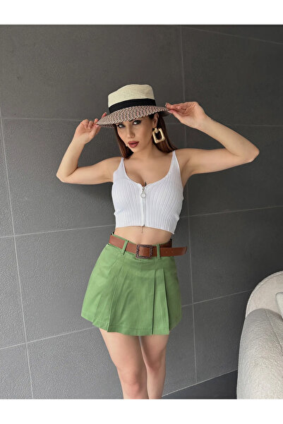 PADOVA Fusta pantaloni scurți plisate cu centură