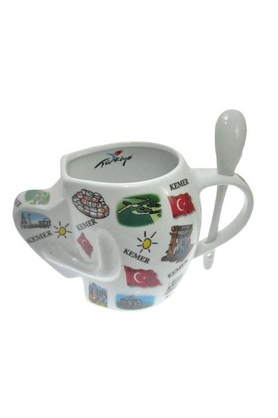 Hd Marketim Antalya Ceramic Hand Figured Mug with Belt - Hdmarketim 5916