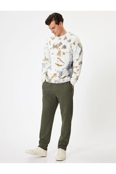 Koton Βαμβακερό Basic Sweatpants - Δαντέλα στη μέση και λεπτομέρεια τσέπης