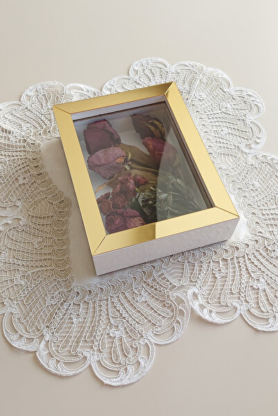 Verda Çerçeve 15x20x5 cm New Fashion Flower Memory Frame - Deep Rose Box