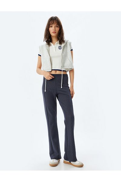 Koton Modal Fabric Blended Flared Leg Trousers