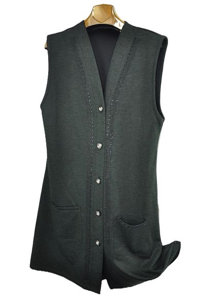 elma abone New Season Ecrin 5 Button Long Vest