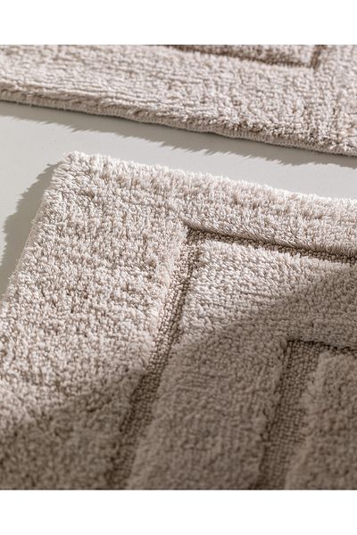 Madame Coco Lambese 2-Piece Cotton Bath Mat - Stone