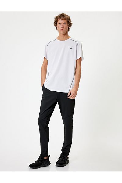 Koton Λεπτομερές αθλητικό αθλητικό παντελόνι Jogger με στάμπα με σύνθημα
