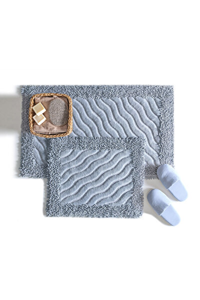 Madame Coco Marlie Banyo Paspası - Açık Mavi - 60x100 Cm