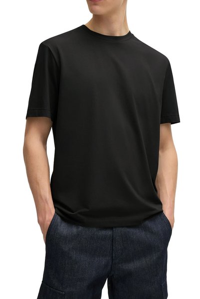 Tarrzzcom Regular Fit Unisex Basic Unprinted T-Shirt Short Sleeve Crew Neck 100% Cotton Black Basic T-Shirt