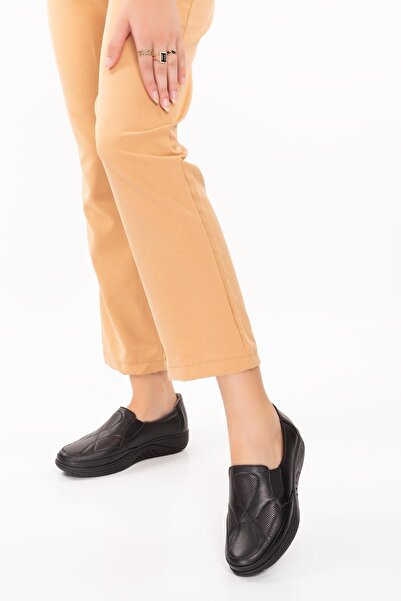 ARTI ARTI AYAKKABI Plus-Artı001-2246 Genuine Leather Orthopedic Women's Black...