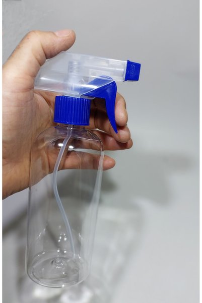 wellLine 20 adet Boş Fısfıs Sprey Şişe 400 Ml Şeffaf mavi spreyli deterjan ve...