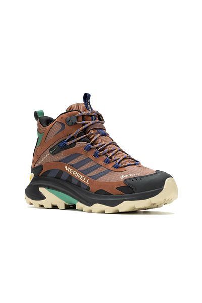 Merrell J037509 Moab Speed ​​2 Mid Gtx Men's Outdoor Hiking Boots Brown Black