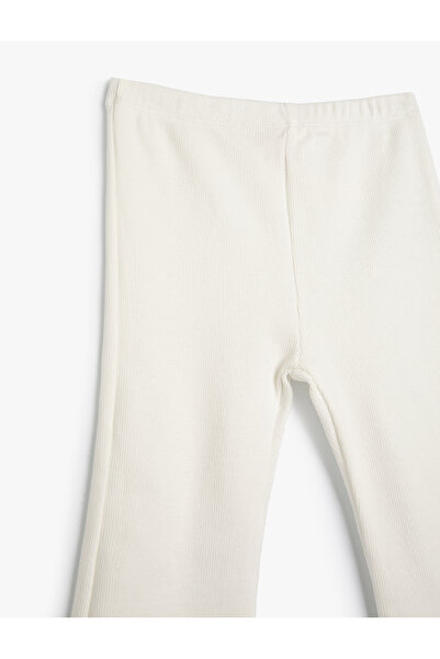 Koton Espadrille-Leggings Basic aus gerippter Baumwolle