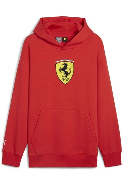 Puma 627054 Hanorac cu glugă pentru bărbați Ferrari Race Big Shield Hdie, ROȘU