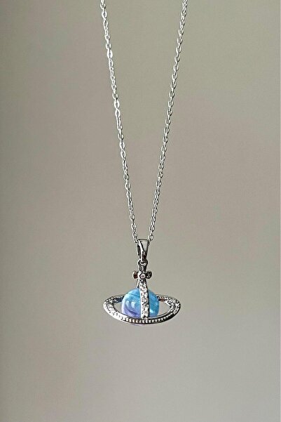 CERENY.CO Satürn Kolye Çelik