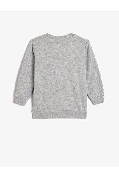 Koton Vyvýšená mikina s potiskem Crew Neck Slogan