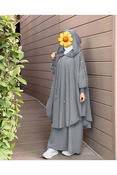 MERRY ME Women's Islamic Summer Sheet Two-Piece Bottom Top Set