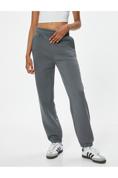 Koton Waschbare Jogger-Jogginghose mit Spitzen-Taillentasche
