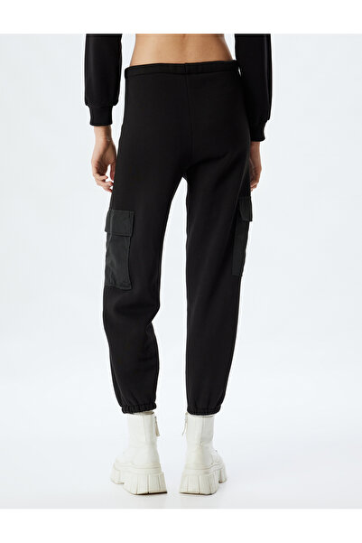 Koton Kargo Jogger Eşofman Altı Cep Detaylı Beli Bağcıklı Şardonlu