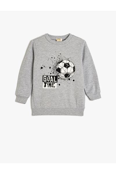 Koton Vyvýšená mikina s potiskem Crew Neck Slogan