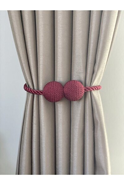 Cortibo Magnetic Cord Wrap Tulle and Background Curtain Collection Buckle - Claret Red