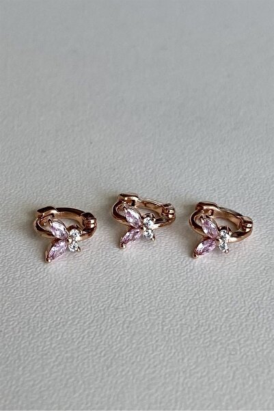 Ceren Pembe Kelebek 4 Mm Tragus Halka Piercing | Cerrahi Çelik