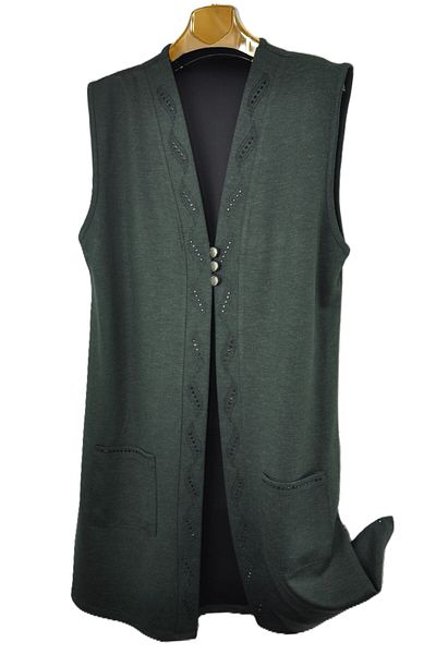 elma abone New Season Ecrin 3 Button Long Vest