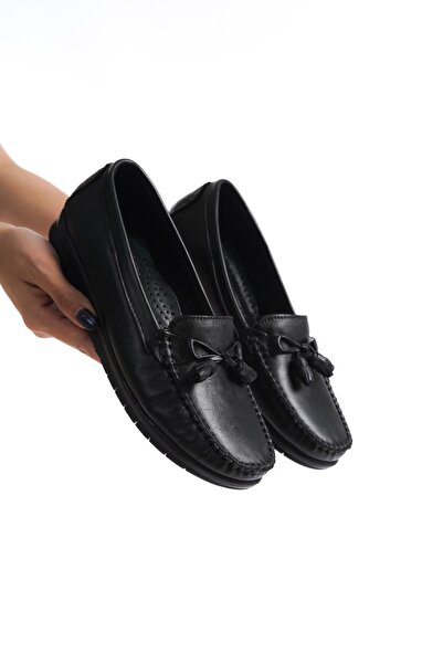 ARTI ARTI AYAKKABI Artı-Artı014-BB-505 حذاء راقصة باليه نسائي أسود من الجلد الطبيعي لتقويم العظام