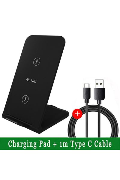 Choice حامل شاحن لاسلكي قابل للطي مع كابل من Alynic لهاتف Iphone 15 14 13 12 11 X Xs Samsung S22 S20