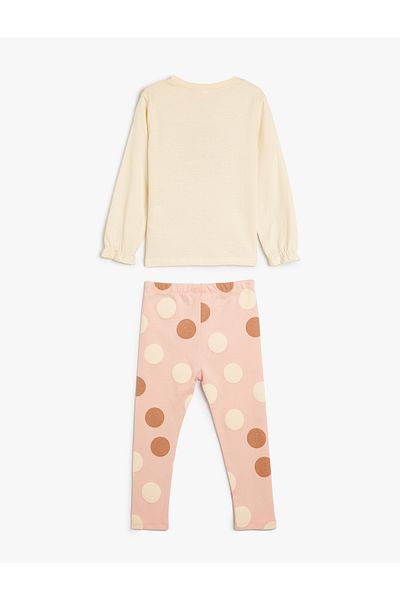 Koton Cotton Sweatshirt and Leggings Set
