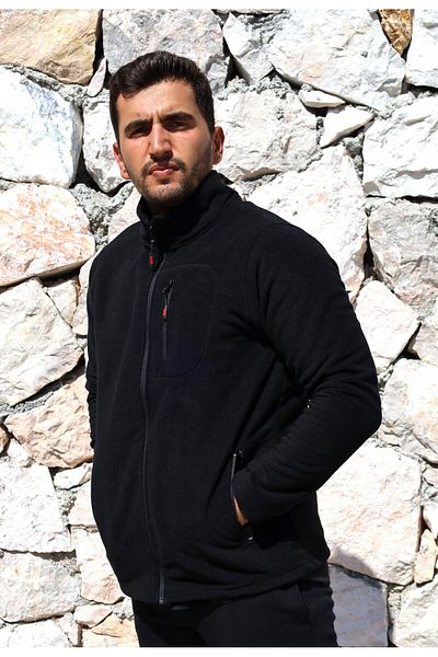 BEG COLLECTİON Men's Fleece Full Zipper 3 Pocket Outdoor Fleece Jacket