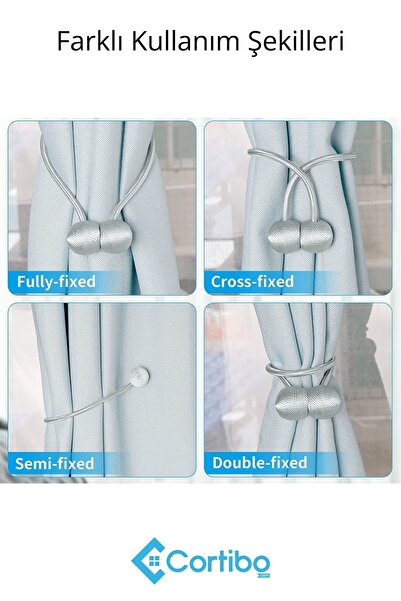 Cortibo Magnetic Cord Wrap Tulle and Background Curtain Collection Buckle - Claret Red