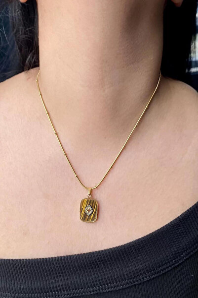 Paslanmaz Çelik Kuzey Yıldızı Uçlu Şık Zarif Zincir Gold Kolye
