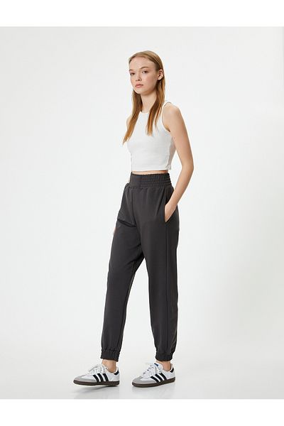 Koton High Waist Pocket Jogger Sweatpants - Comfortable Fit