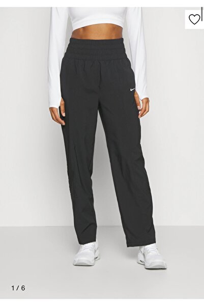 Nike Dri-Fit One Ultra Woven High Waist Training Beli Lastikli Siyah Kadın Pantolon