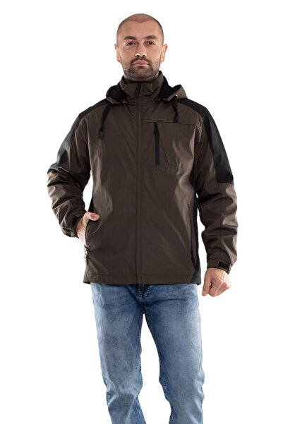 BIGAZZI 99437-287 Regularfit Kapşonlu Kısa Ikirenkli Erkek Mont