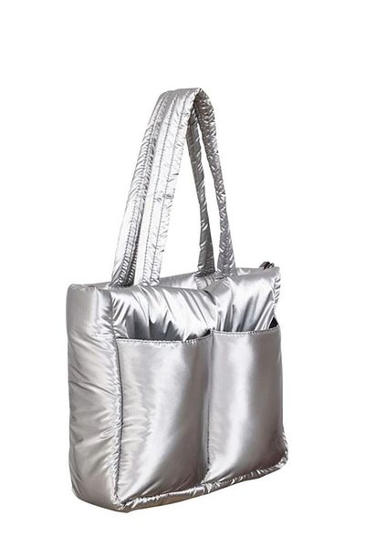 UMİ BAGGU Γυναικεία τσάντα ώμου Umi Baggu Grey Shiva
