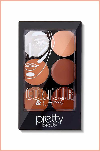 Pretty Beauty Pro Contour&Corrector Highlight - Professional Makeup Brightening & Contour Palette