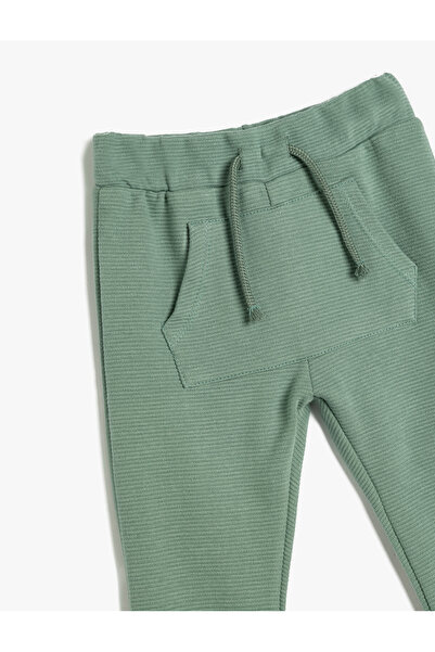 Koton Kangaroo Pocketed Basic Jogger Sweatpants - Μέση δεμένη