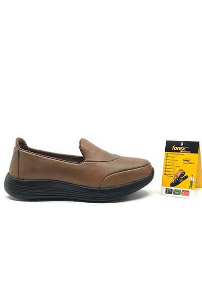 KCMN Forex Dr. Recommended 100% Genuine Leather Women's Ballerina Shoes Tan