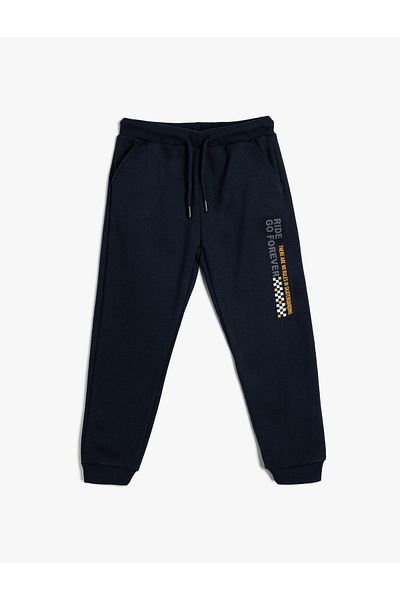 Koton Slogan Printed Jogger Sweatpants - με τσέπες και κορδόνι στη μέση