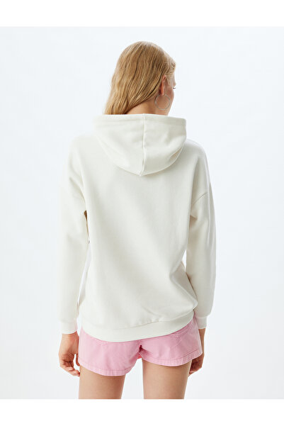 Koton Mikina s kapucí Bear Potištěný slogan Pohodlný střih