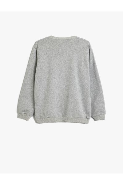 Koton College Printed Long Sleeve Crew Neck Sweatshirt