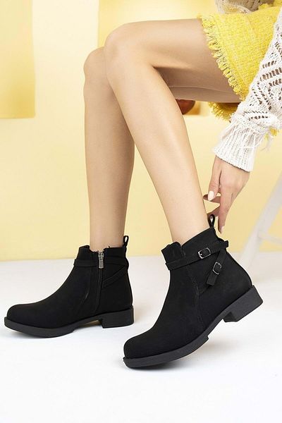 KOCAMANLAR Ayakdaş 2012 Flat Sole Γυναικείες Μπότες Μαύρες