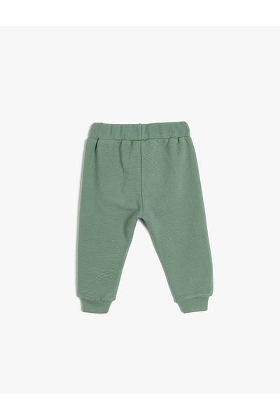 Koton Basic Jogger Sweatpants with Kangaroo Pocket and Tie Waist