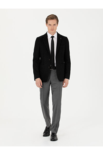Cacharel Gri Slim Fit Yün Karışımlı Kumaş Pantolon 50270151-VR024
