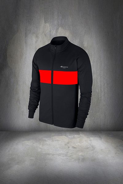 POSEIDON STORM Ανδρικό μαύρο σετ φόρμας Supra Combed Cotton με φερμουάρ - Comfortable Design S-3xl