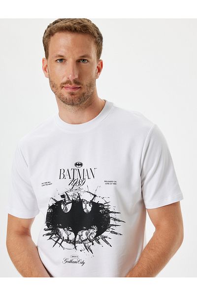 Koton Βαμβακερό μπλουζάκι Batman - Κοντό μανίκι, Αδειοδοτημένο, Crew Neck