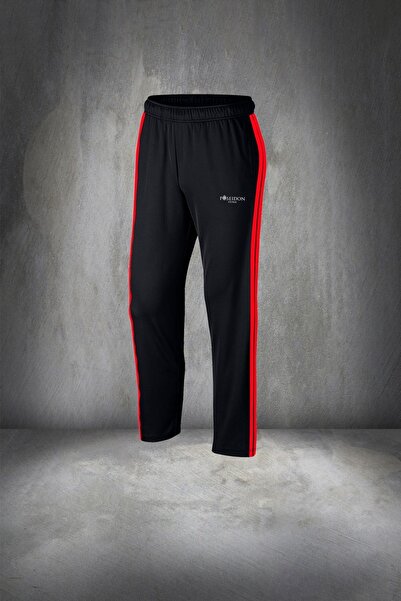 POSEIDON STORM Men's Black New Supra Combed Cotton Tracksuit Set for All Seasons S-3Xl